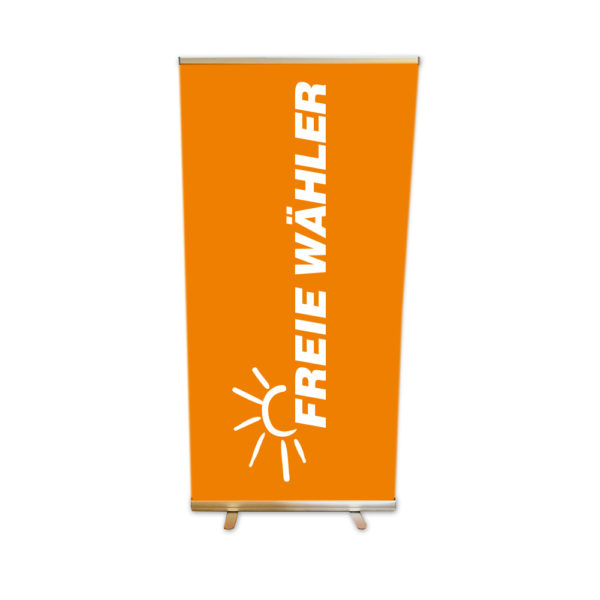 Roll-up Premium 85x200 cm Logo weiß Hochformat