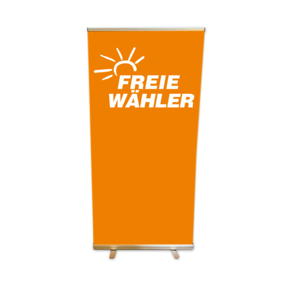 Roll-up Premium 85x200 cm Logo weiß Querformat