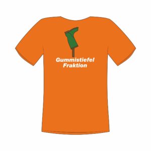 T-Shirt orange Gummistiefel Fraktion