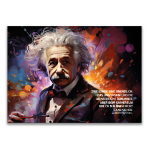 Postkarten Einstein <br>Motiv 1 - bunt <br>(100 Stück)