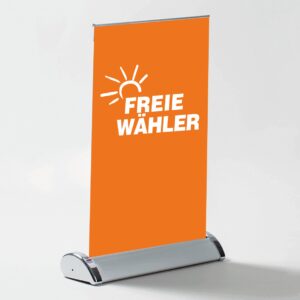 Mini-Roll-up / Logo weiß